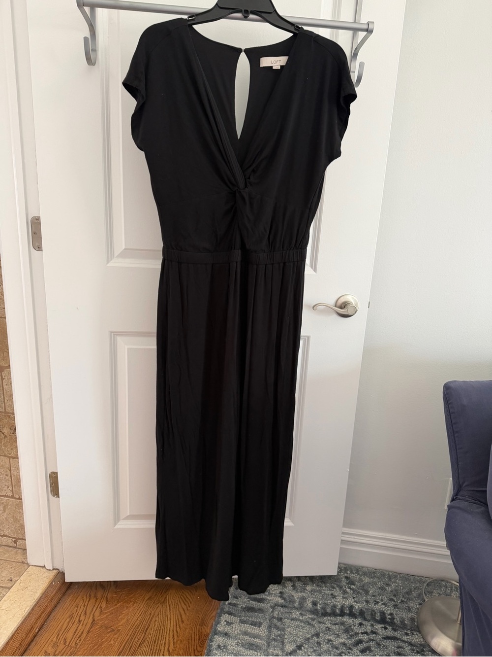 LOFT Black Twist-Knot pantsuit